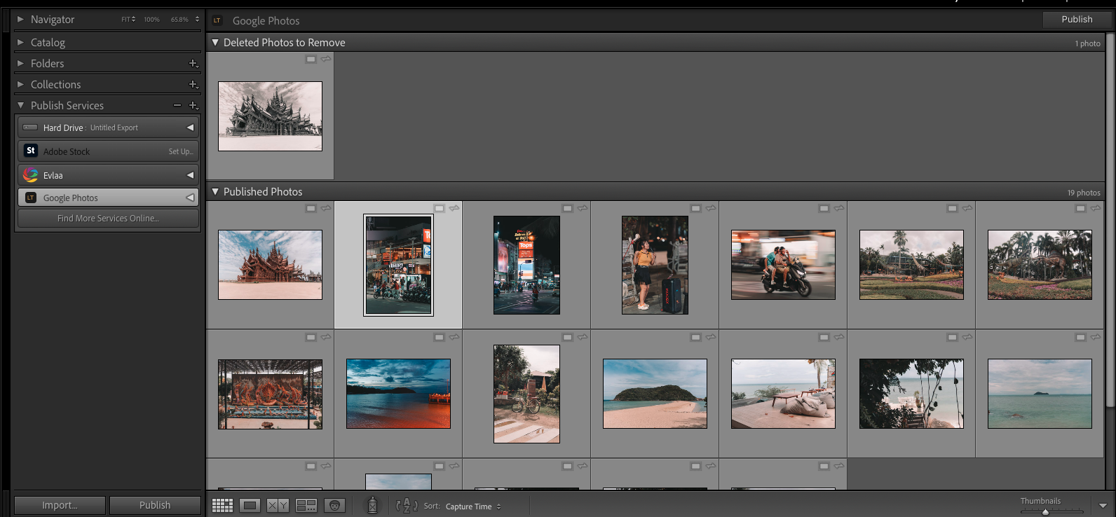 Deleted Photos to Remove section before publishing